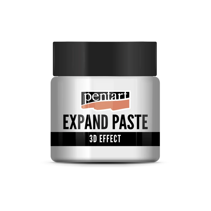Bottle of Pentart Expand Paste with black lid