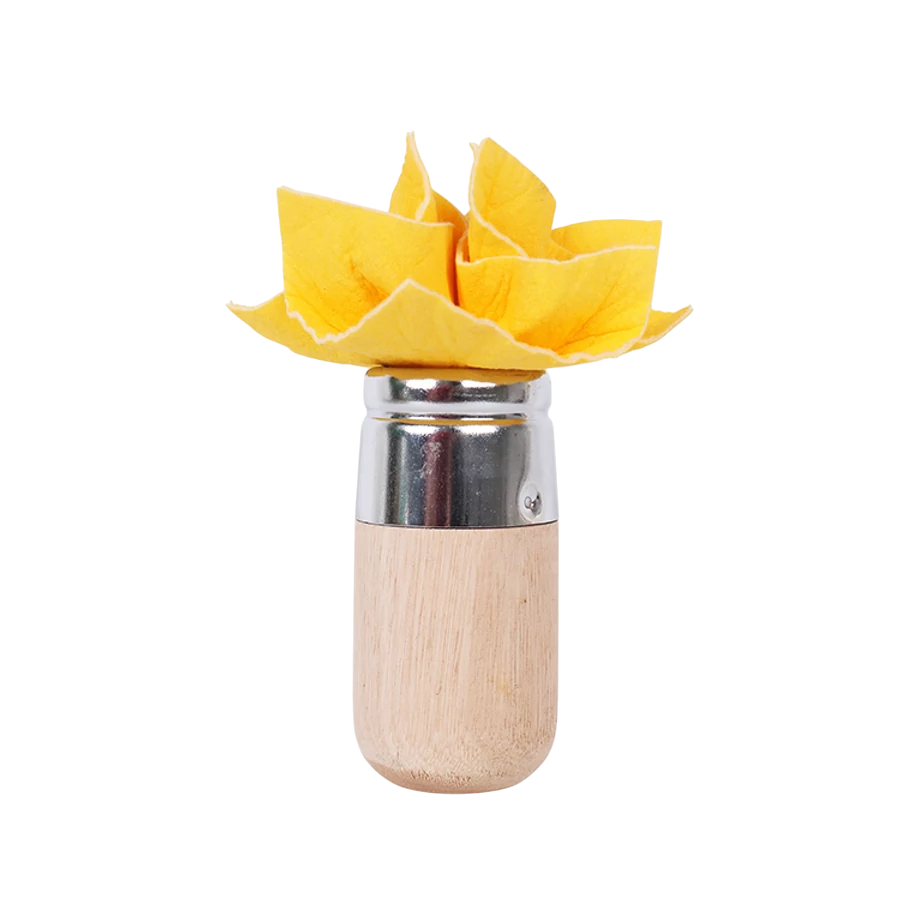 foam patterning brush with wooden handle