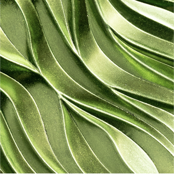 Close-up of green wavy pattern