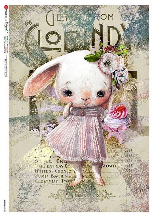 Animales 0183 - Papel de arroz A5 (5,8"x8,3")