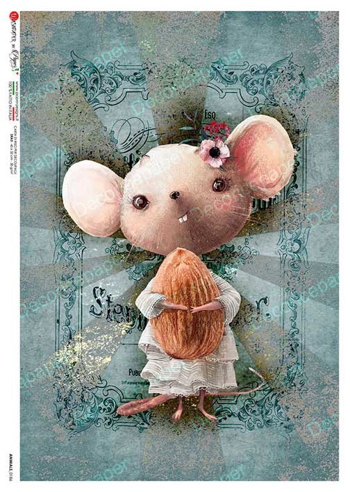 Animales 0186 - Papel de arroz A5 (5,8"x8,3")