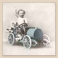 Niño en el coche - Servilleta