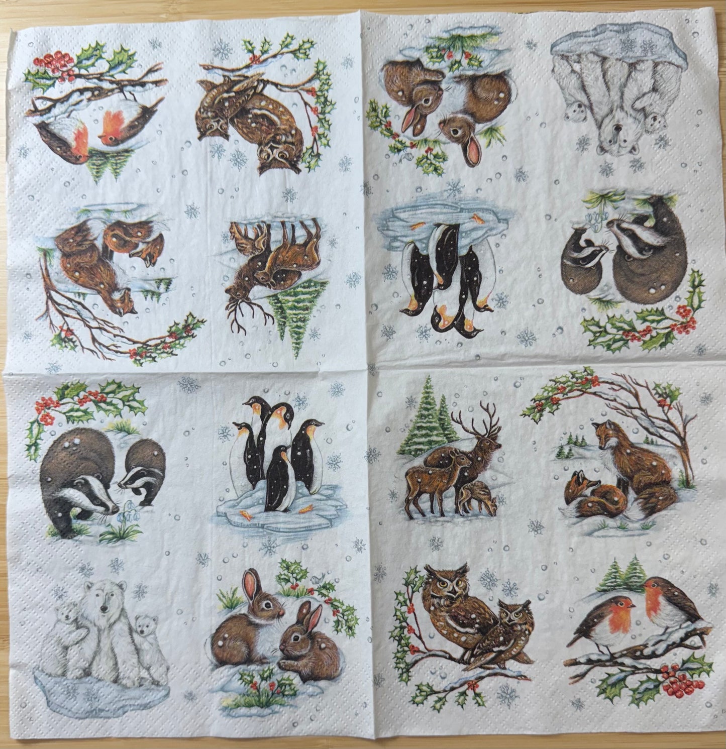 Winter Animals - Lunch Napkin