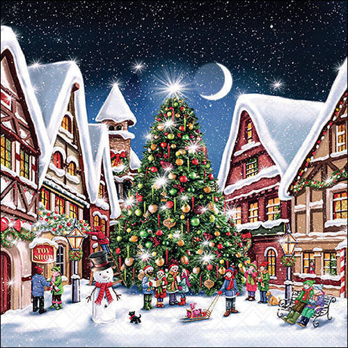Mercado de Navidad - Servilleta