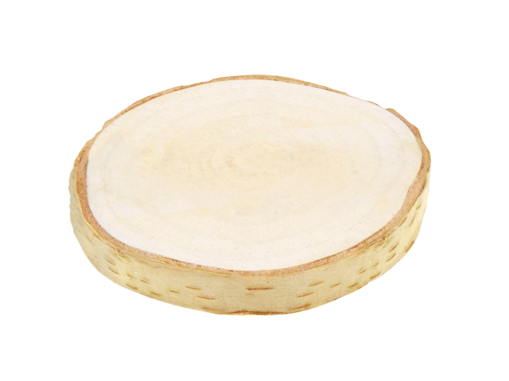 Rodaja de abedul natural - 9 cm (3,54")