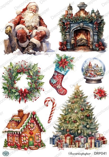 DRP041 - Christmas Wonderland Rice Paper A4