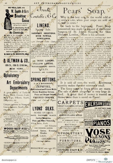DRP373 - Vintage Newspaper - Rice Paper A4