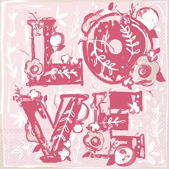 Floral LOVE - Napkin