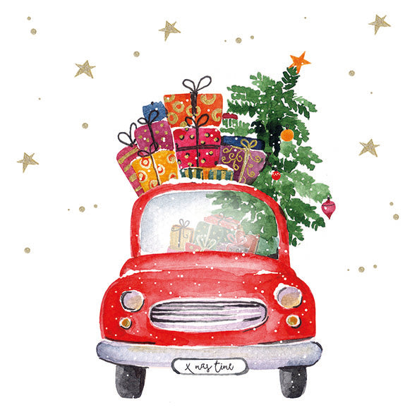 Camión de regalos - Servilleta