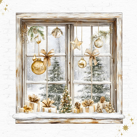 Golden Winter View - Napkin