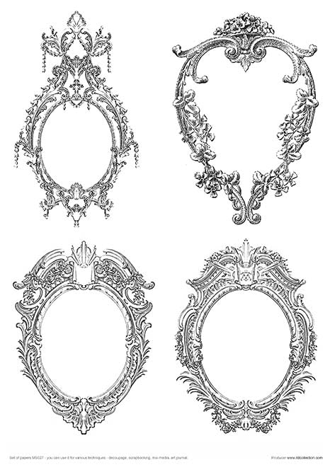MS027 Shabby Chic en cuatro colores - Set creativo