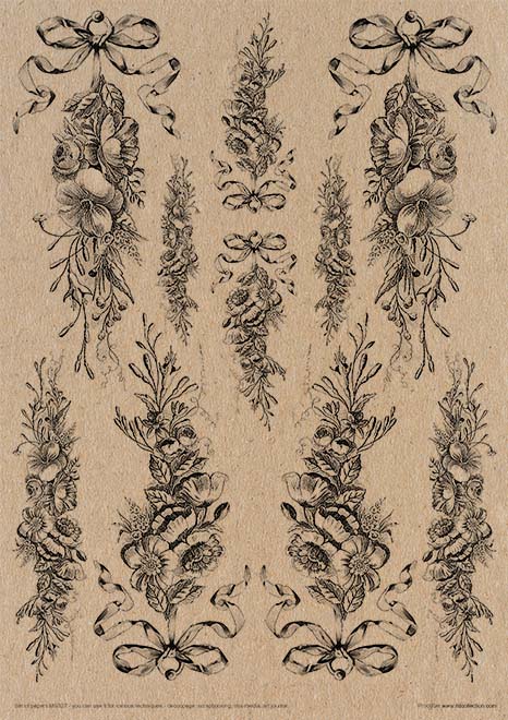 MS027 Shabby Chic en cuatro colores - Set creativo