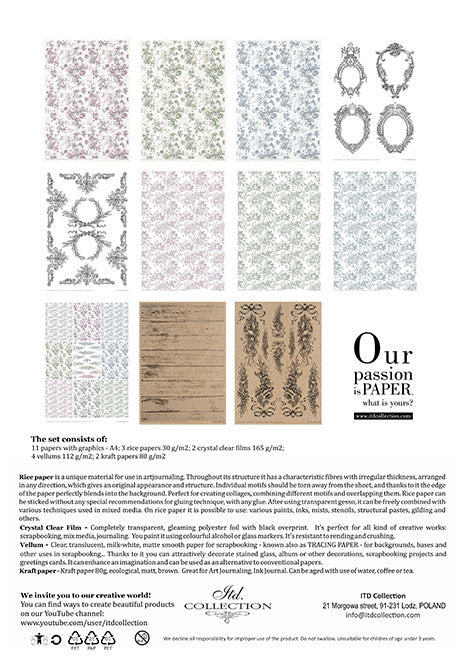 MS027 Shabby Chic en cuatro colores - Set creativo