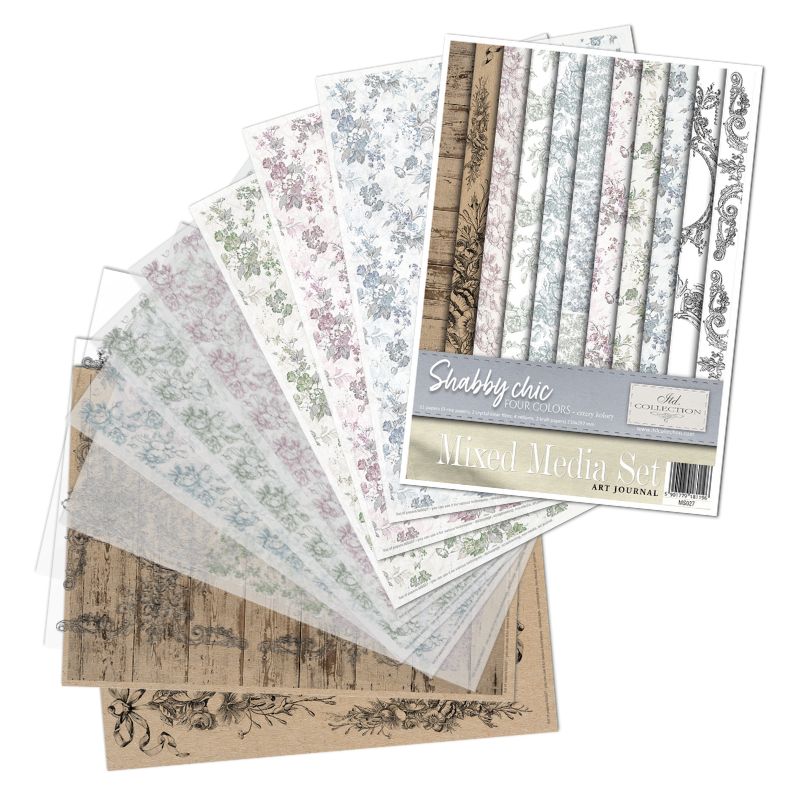MS027 Shabby Chic en cuatro colores - Set creativo