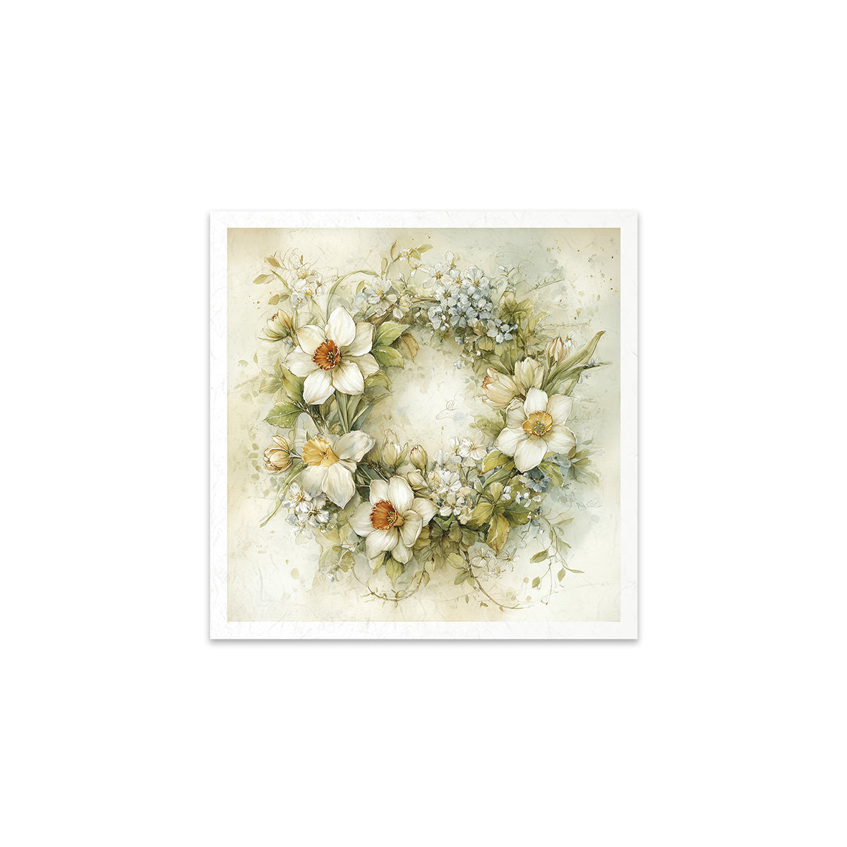 Floral wreath on a white background