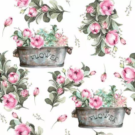 Peony Flower Boxes - Lunch Napkin