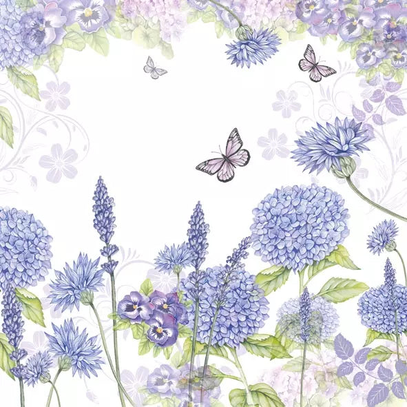 Flores silvestres moradas - Servilleta