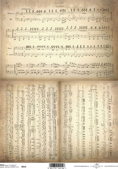 Vintage sheet music paper