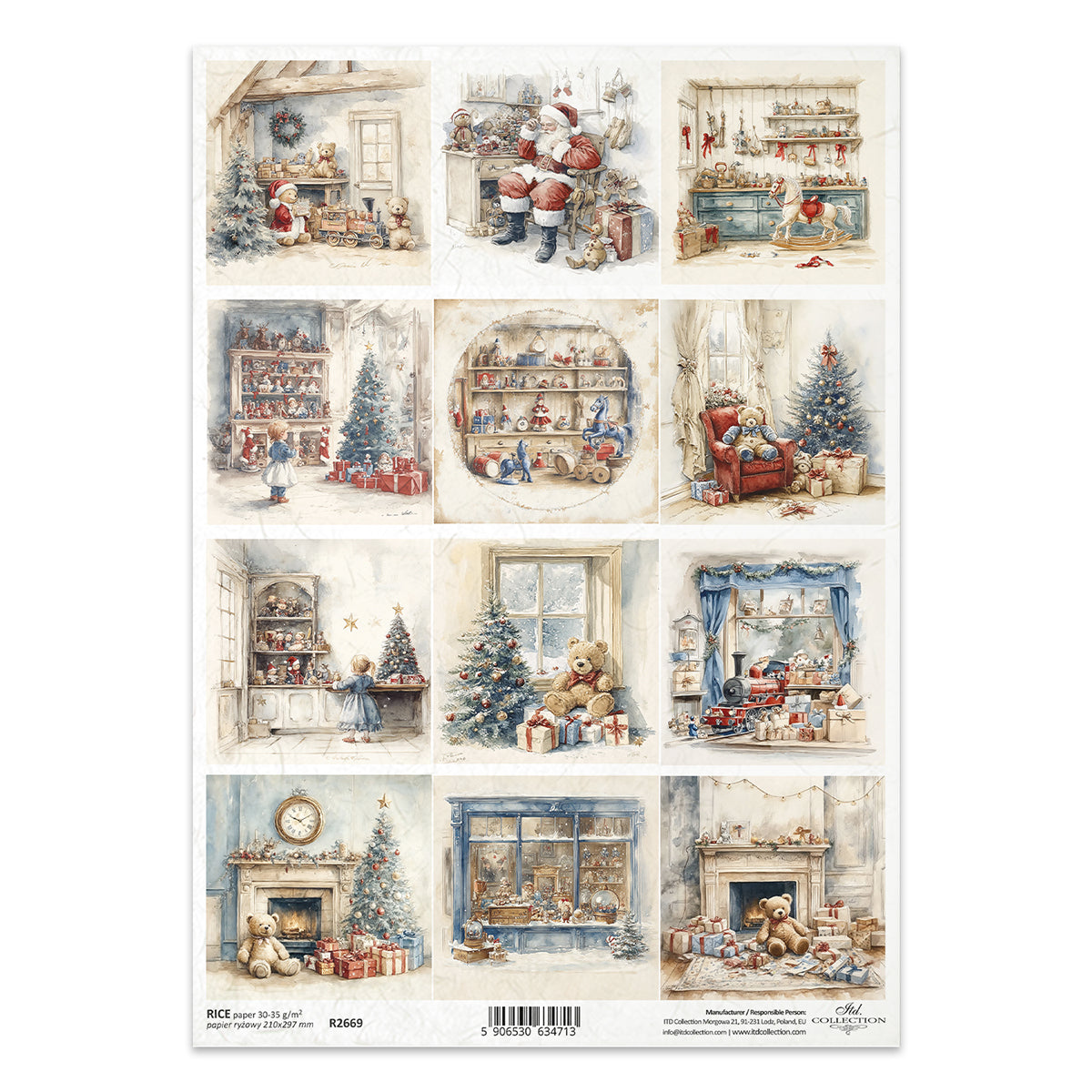 R2669 - Christmas Toys - Rice Paper A4
