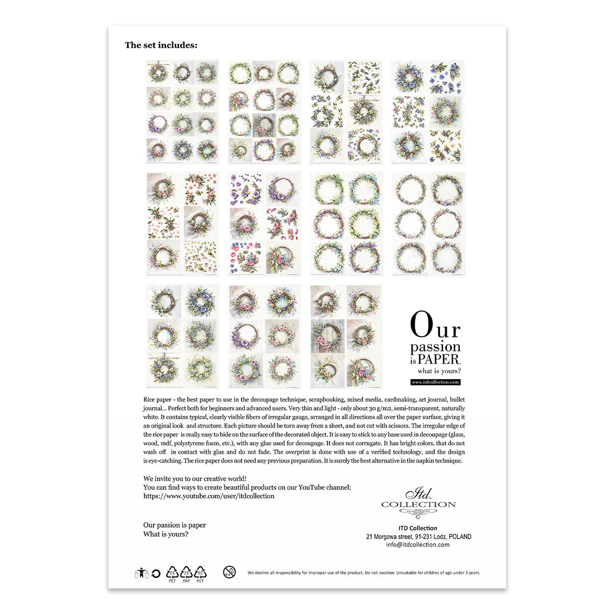 RP071 - Set creativo de papel de arroz