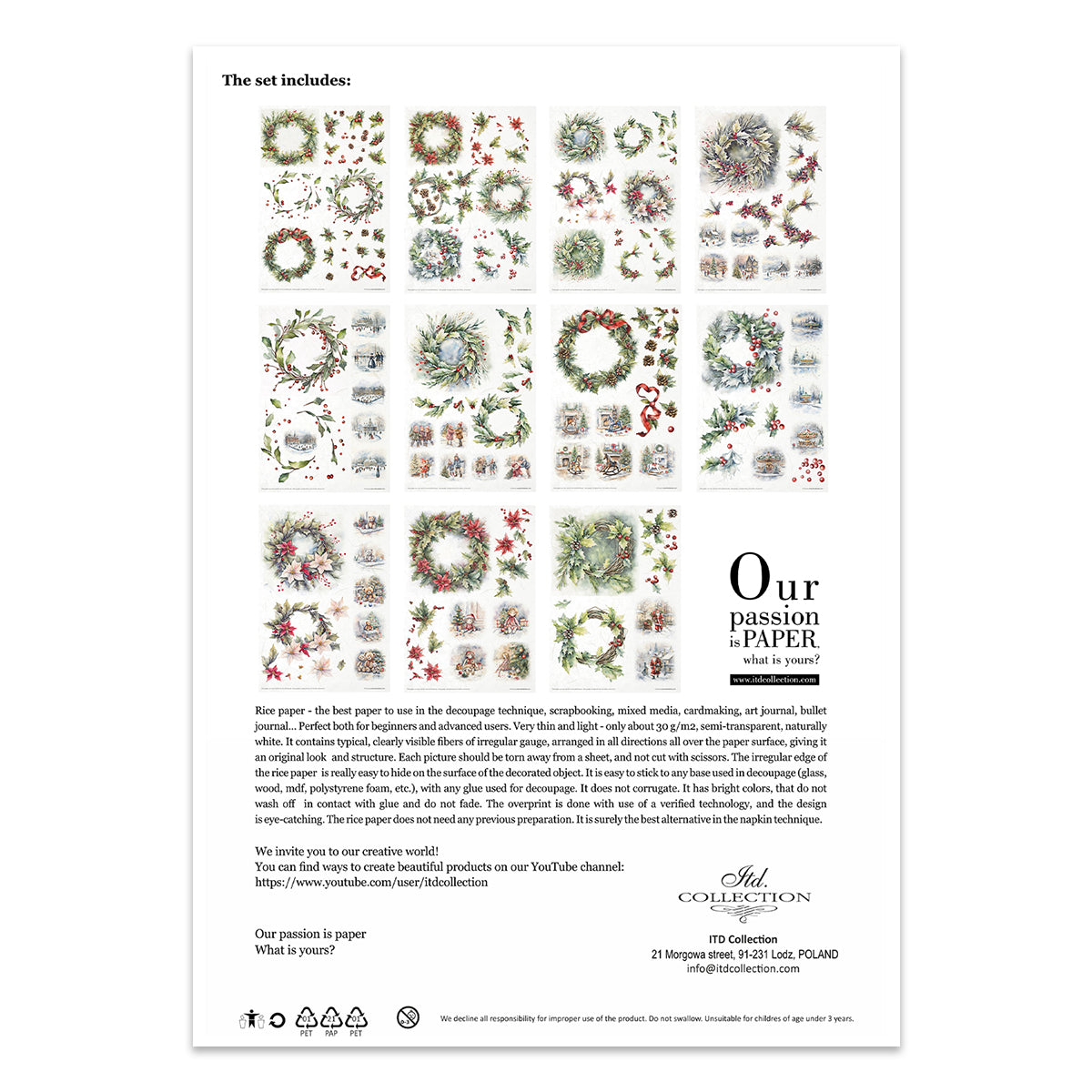 RP073 - Set creativo de papel de arroz