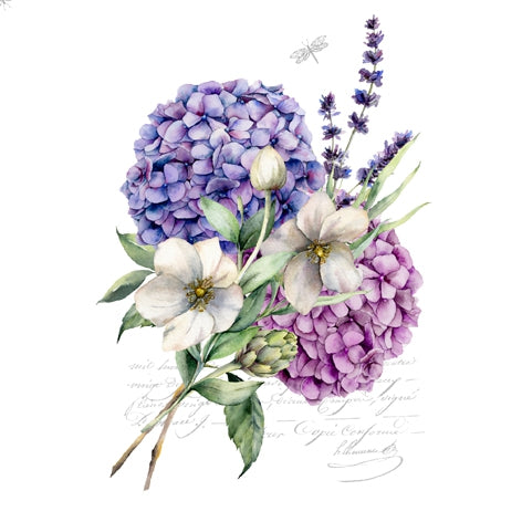 Ramillete de Hortensias - Servilleta
