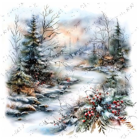 S002 - Winter Landscape - Mini Rice Paper Set
