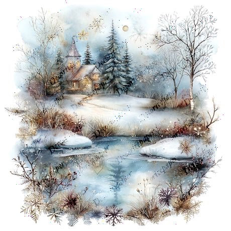 S002 - Winter Landscape - Mini Rice Paper Set