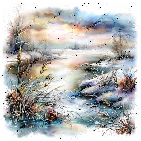 S002 - Winter Landscape - Mini Rice Paper Set