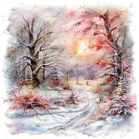 S002 - Winter Landscape - Mini Rice Paper Set