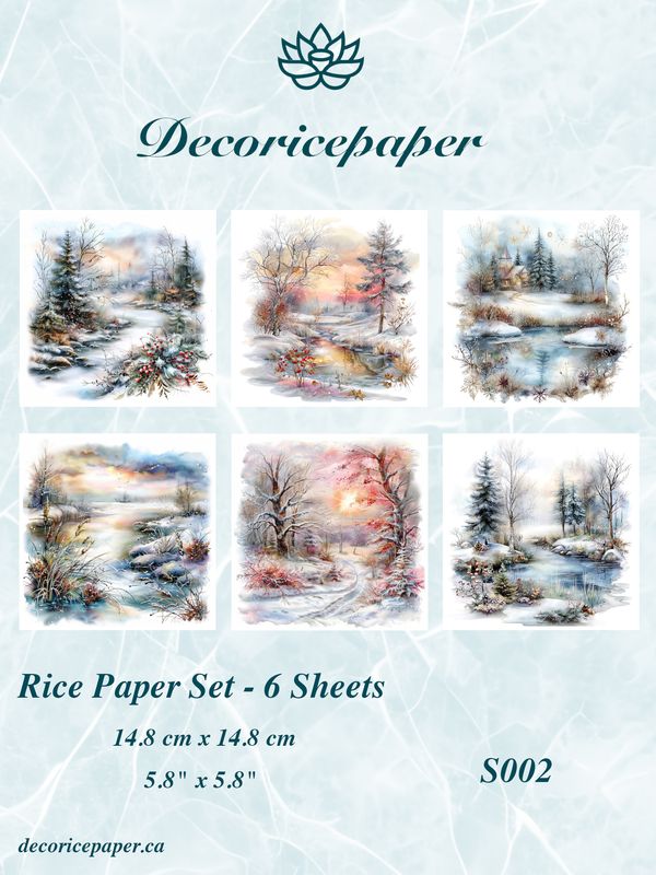 S002 - Winter Landscape - Mini Rice Paper Set