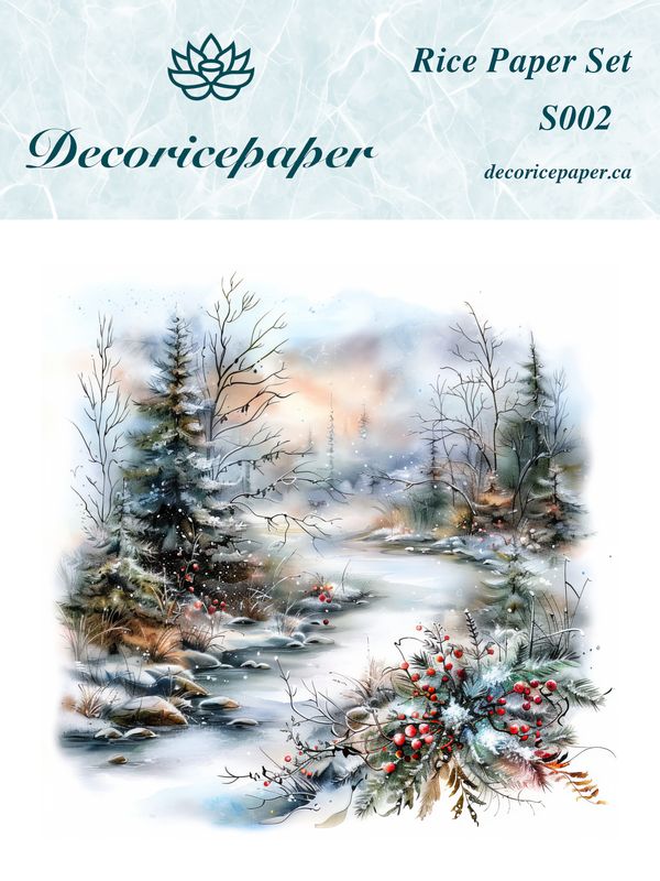 S002 - Winter Landscape - Mini Rice Paper Set