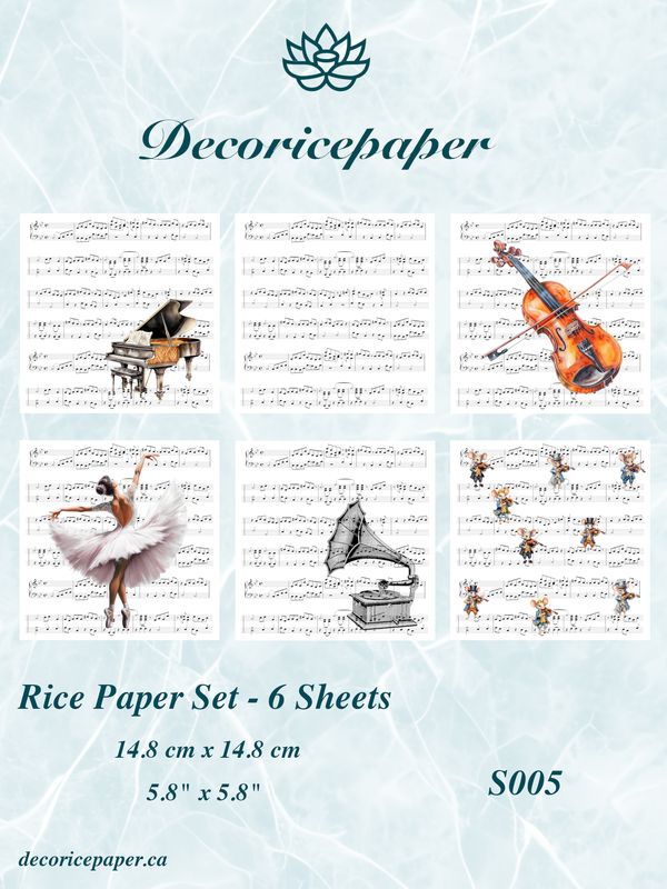 S005 - Musical Moments - Mini Rice Paper Set