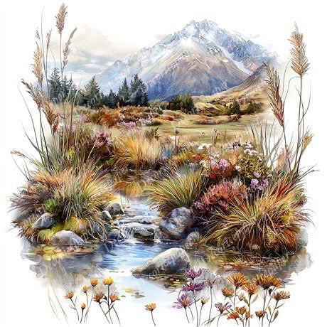 S007 - Freshwater Scenes - Mini Rice Paper Set