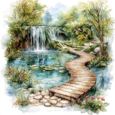 S007 - Freshwater Scenes - Mini Rice Paper Set