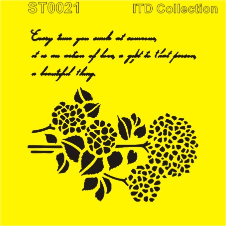 ST0021 - Floral Love Notes Stencil