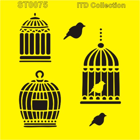 ST0075 - Vintage Birdcage Stencil