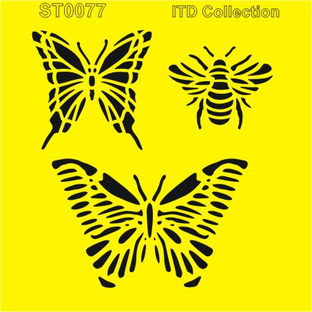 ST0077 - Butterfly and Bee Stencil