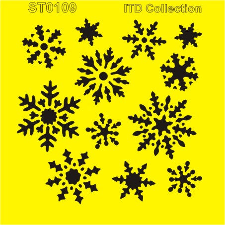 ST0109 - Frosty Snowflakes Stencil