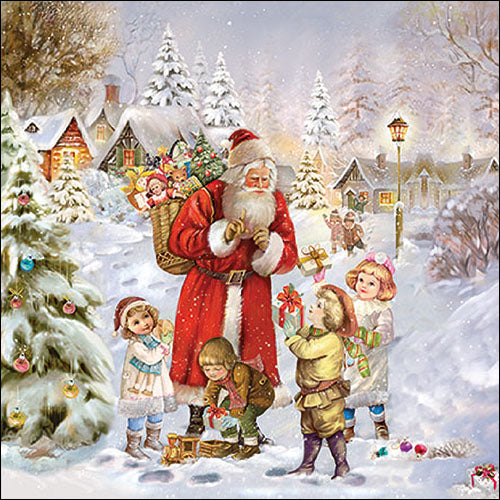 Papá Noel trae regalos - Servilleta