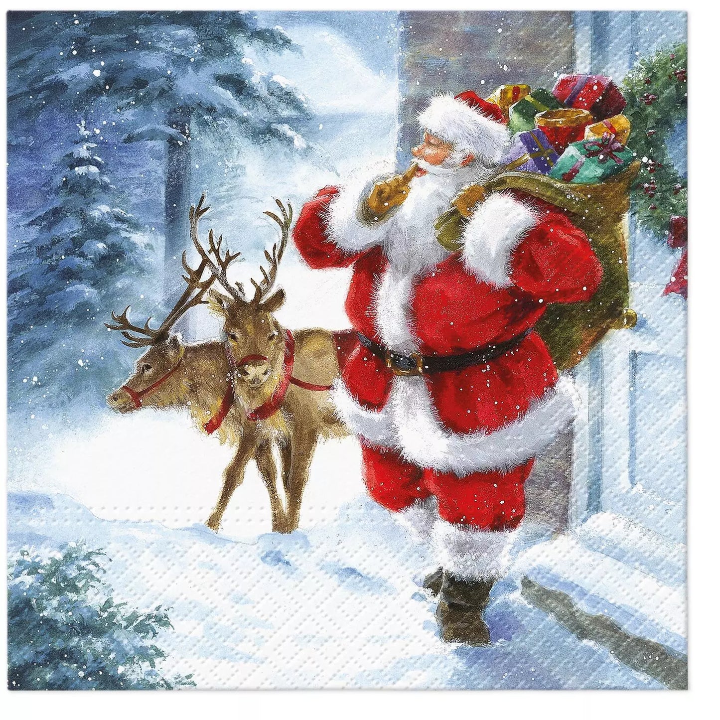 Santa está llegando - Servilleta