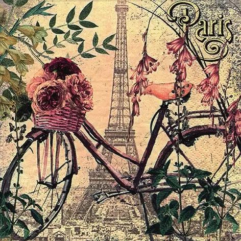 Bicicleta en París - Servilleta