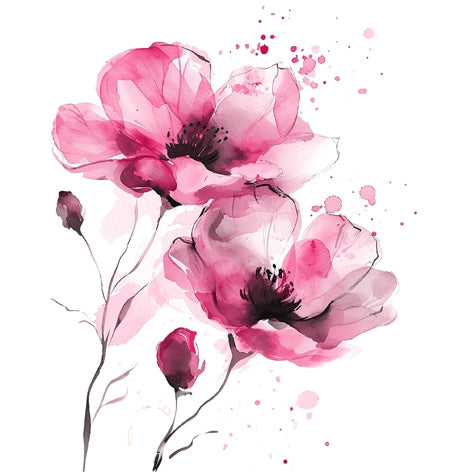 Delicate Flowers Pink - Napkin