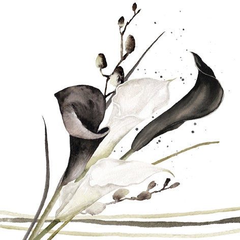 Black and White Calla - Napkin