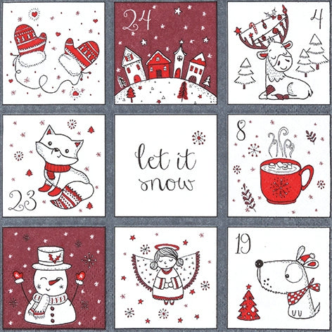 Cute Calendar - Napkin