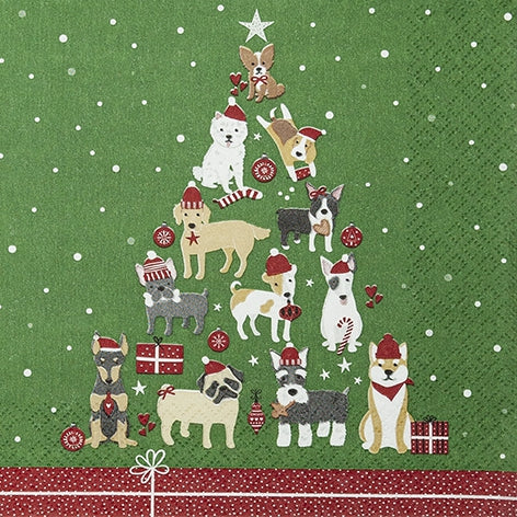 Christmas Dogs - Napkin