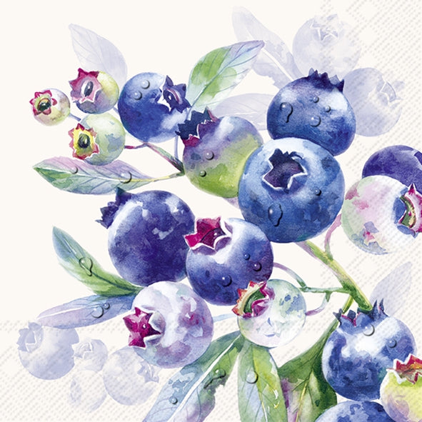 Blueberry Fruits Cream - Napkin