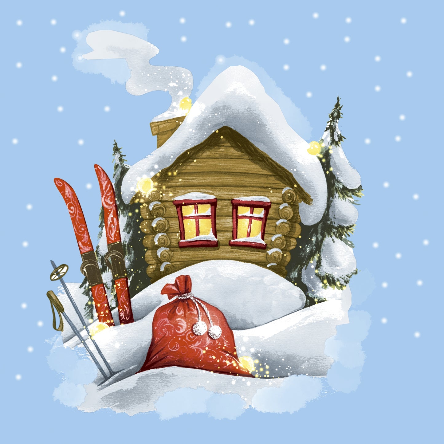 Winter Cabin - Napkin