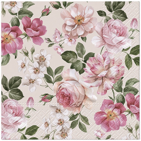 Roses Glory Cream - Napkin