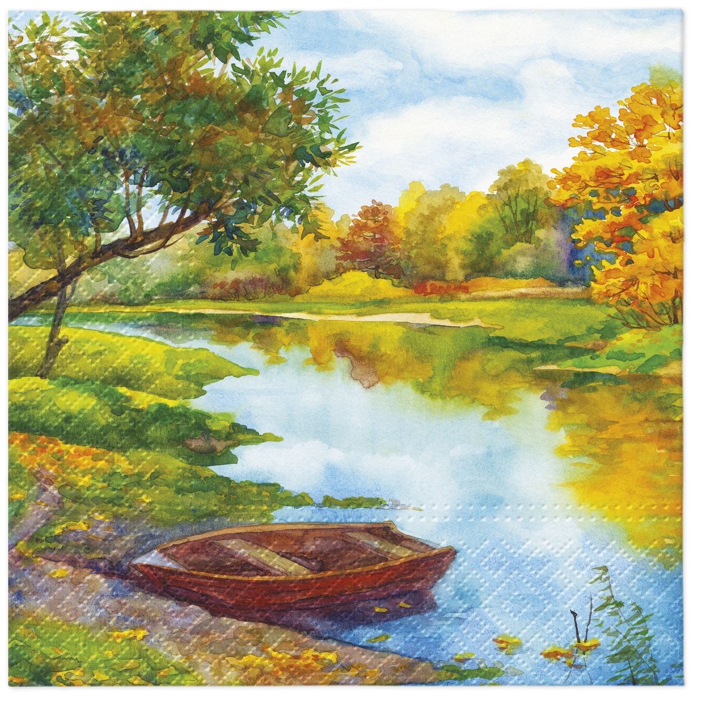Watercolour River - Lunch Napkin